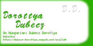 dorottya dubecz business card